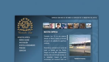Cromados Luis website design using Adobe Flash