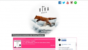 Pagina web oficial del grupo Viva Suecia